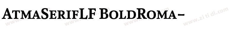 AtmaSerifLF BoldRoma字体转换